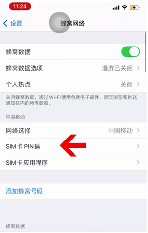 利国镇苹果14维修网分享如何给iPhone14的SIM卡设置密码 